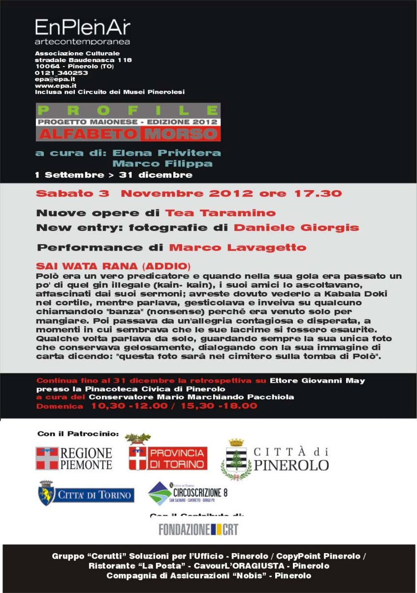 comunicato 3 novembre 2012